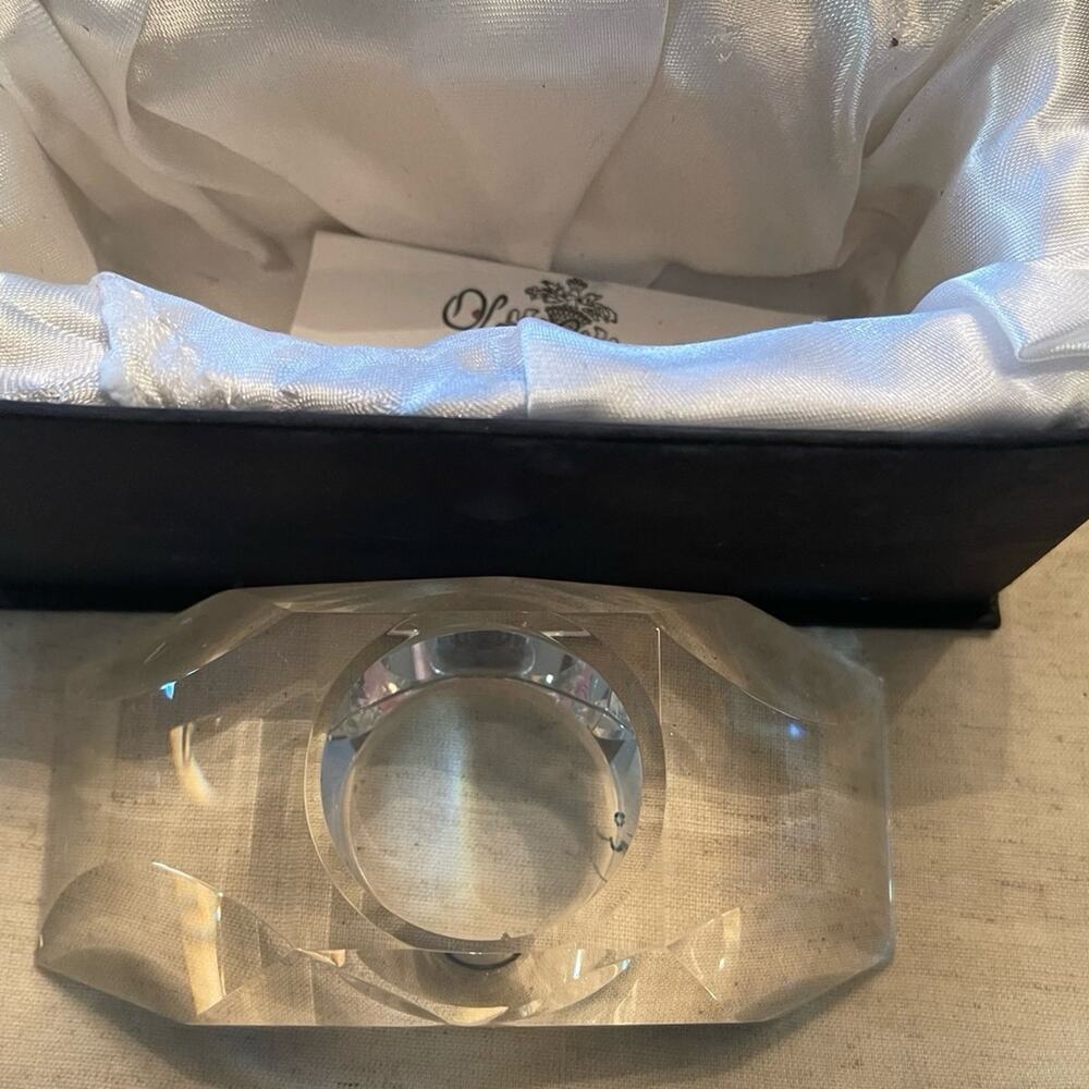 Oleg Cassini Crystal tealight candle holder with box